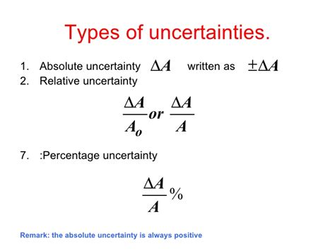 Then the absolute quote is = 50±1 cm while the fractional uncertainty is Howto: How To Find Percentage Uncertainty From Absolute Uncertainty