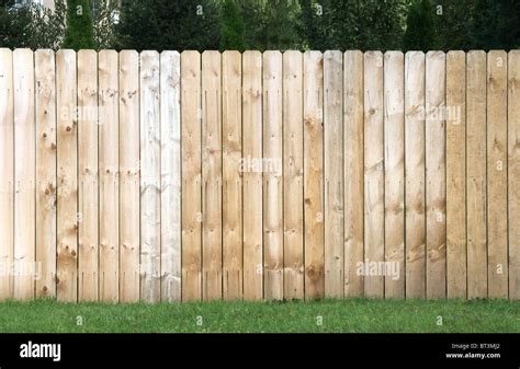 Wood Privacy Fence Stock Photo Alamy