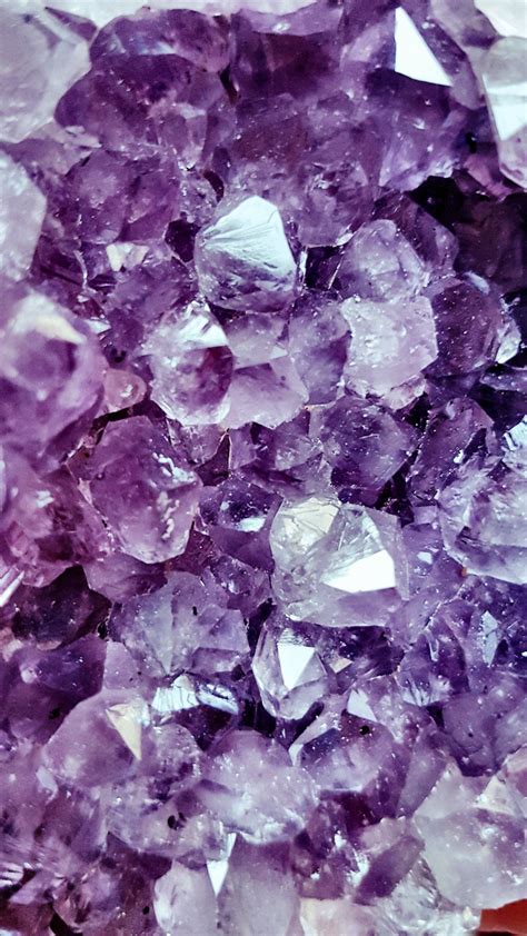 Crystal Wallpaper Amethyst Phone Love Purple Gemstone Background