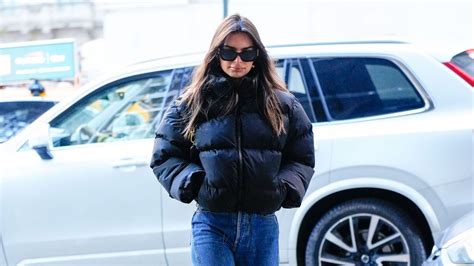 Emily Ratajkowski Wears Perfect Puffer Coats