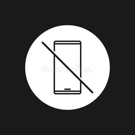 Forbidden Phone Use Sign No Smartphone Icon Vector Simple Modern