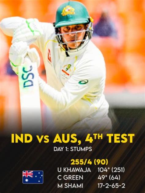 India V Australia Fourth Test Day 1 Ahmedabad Match Report 2023 The