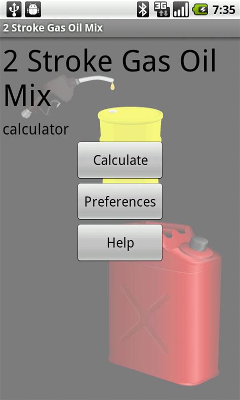 # gallons x 128(ozs) / ratio = ounces of oil to mix with gas. 2 Stroke Gas Oil Mix Calculator: Amazon.ca: Appstore for ...