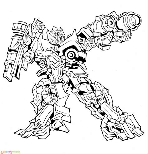 Mewarnai Gambar Robot Transformer Kartun Gambar Untuk Mewarnai