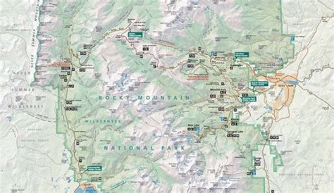 Official Map For Rocky Mountain National Park National Parks Map