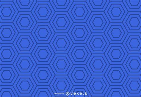 Blue Geometric Hexagonal Pattern Vector Download