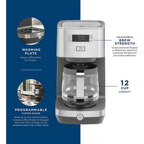 Ge Classic Drip 12 Cup Coffee Maker Stainless Steel