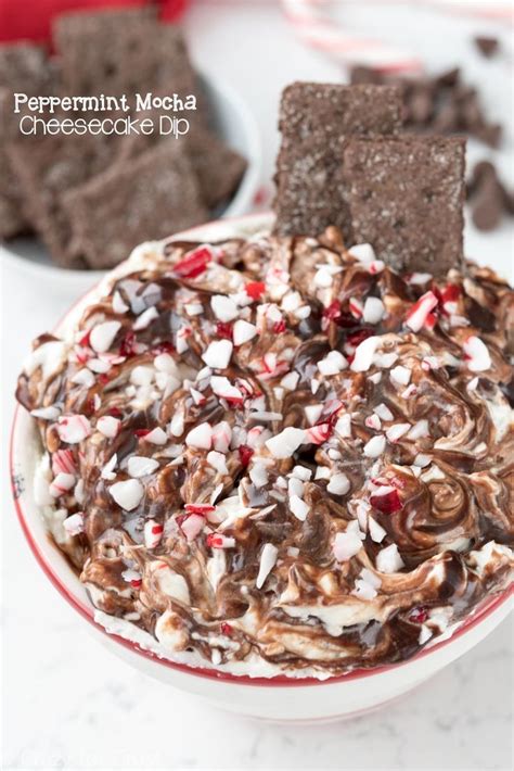 This Peppermint Mocha Cheesecake Dip Is An Easy And Fast Party Dip For