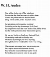 Funeral Blues- W.H Auden | Funeral blues, Poems, Funeral