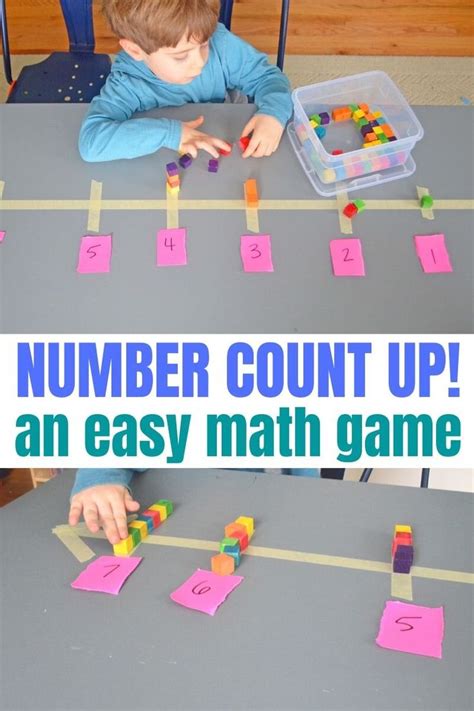 Block Count Up A Hands On Counting Activity Easy Math Games Math