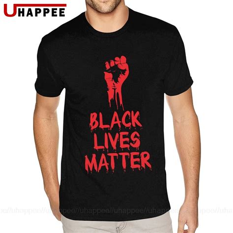 Printed Black Lives Matter Tees Shirt Men Bespoke Short Sleeves Heavy