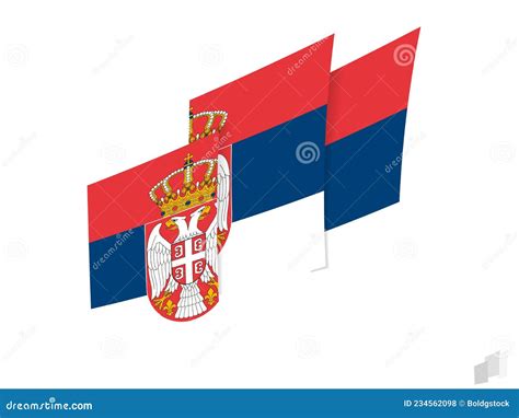 Serbia Flag In An Abstract Ripped Design Modern Design Of The Serbia