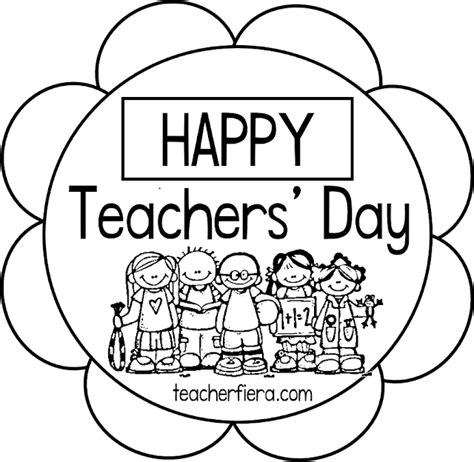 Happy Teachers Day Colouring