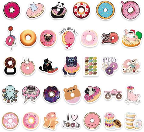Donut Sticker Packs Sweet Treats Stickers Food Stickers Etsy