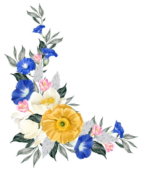 Cute Watercolor Flowers 21305740 Png