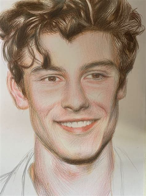 Shawn Mendes Pencil Drawing Portrait Sketches Shawn Mendes Colorful