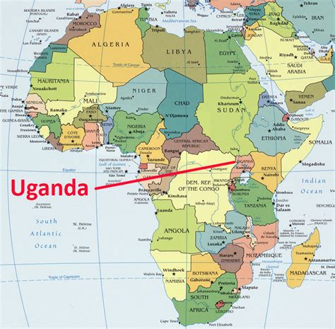 Uganda is bordered by south sudan to the north, kenya to the east, tanzania and rwanda to the south, the uganda is one of nearly 200 countries illustrated on our blue ocean laminated map of the world. Uganda