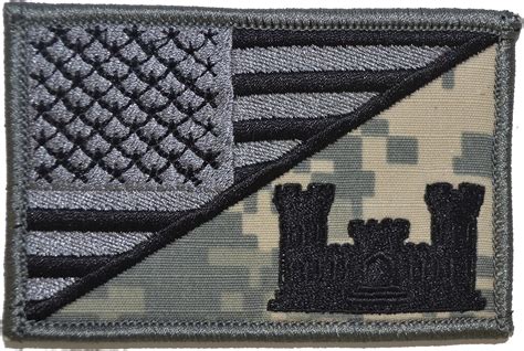 Army Engineer Castle Usa Flag 225 X 35 Inch Morale Patch