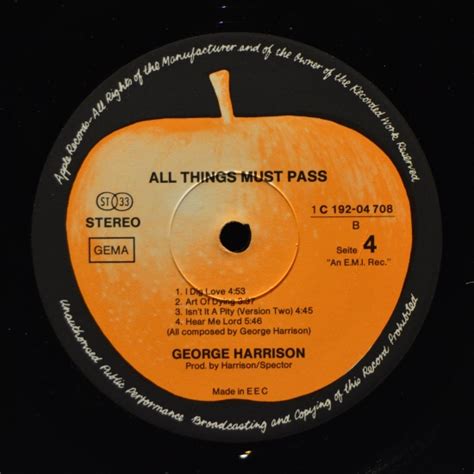 George Harrison ‎ All Things Must Pass 1c 192 04 707 8 9 Y 3 Lp Album Box Set Black Vinyl