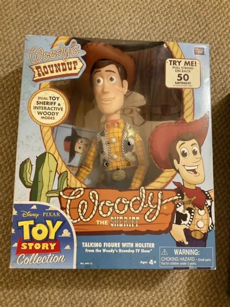 Disney Pixar Thinkway Toy Story Collection Woody 2009 Blue Cloud Logo