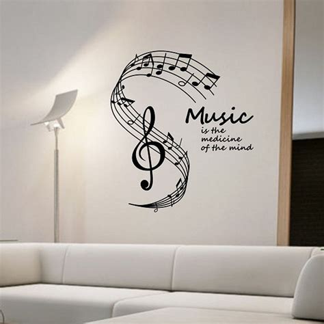 Musical Notes Wall Stickers Removable Diy Home Decor Vinyl Wall Decals