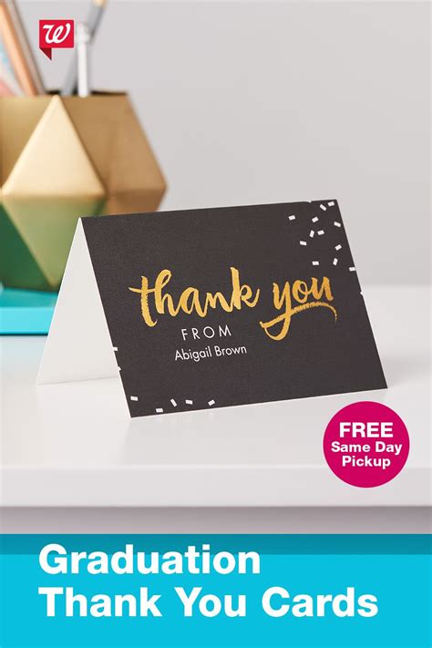 Finally, the day has come! Say thanks with class! Create personalized Graduation Thank You Cards in minutes and pick up ...