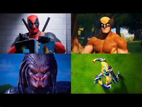 All Fortnite Secret Outfit Cinematic Reveal Trailers Deadpool