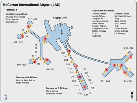Mccarran Airport Terminal Map Time Zones Map World