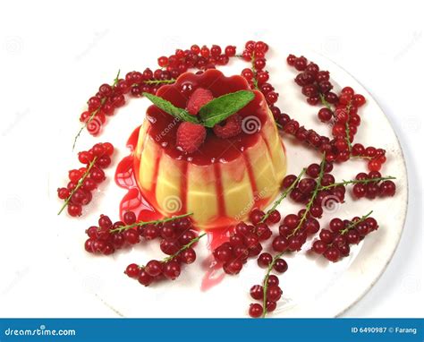 Decorated Pudding Stock Image Image Of Berries Serving 6490987