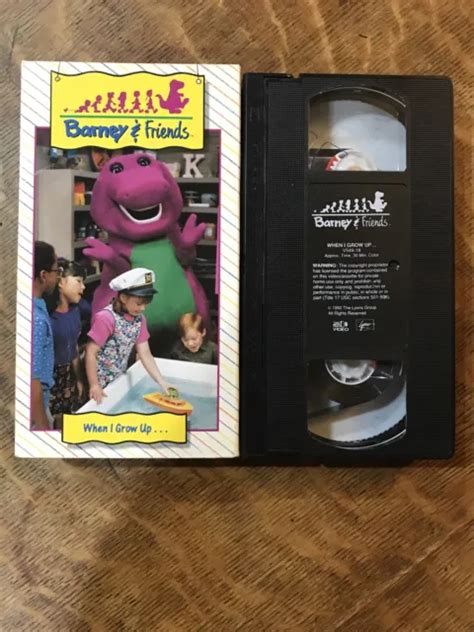 Rare Barney And Friends When I Grow Up Vhs 1992 Original Time Life
