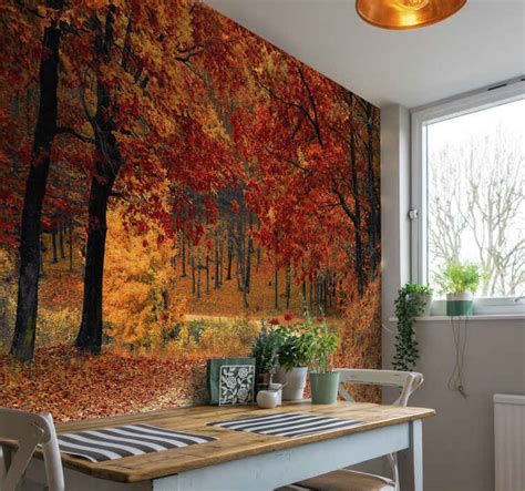 Autumn Forest Wall Mural Tenstickers