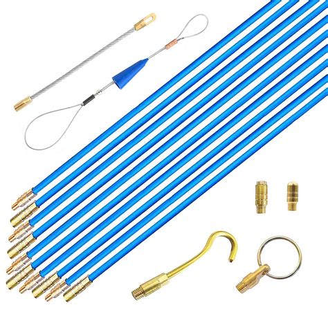 Buy 33 Fiberglass Electrical Connectable Fish Tape Pull Kit Cable Rod