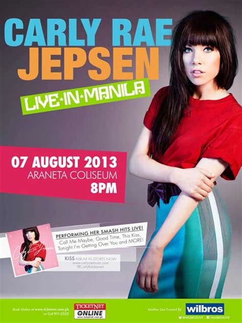 Carly Rae Jepsen Manila Concert Ticket Prices Archives Philippine Concerts