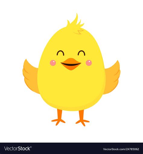 Yellow Happy Chicken Royalty Free Vector Image