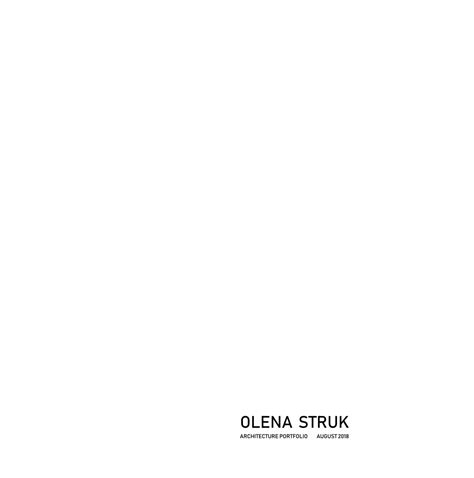 Olena Struk Architecture Portfolio 2018 By Olena Struk Issuu