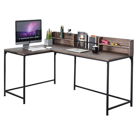 Buy Greenforest L Shaped Corner Desk Industrial Style Large Desktop