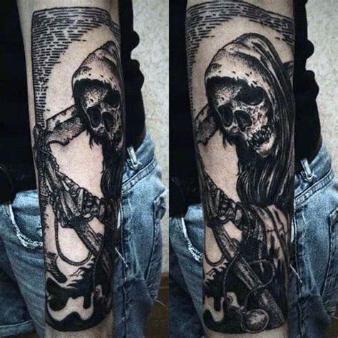 70 Grim Reaper Tattoos For Men Merchant Of Death Designs