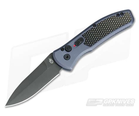 Gerber Empower Blue Automatic Knife Black Armor Grip Black S30v