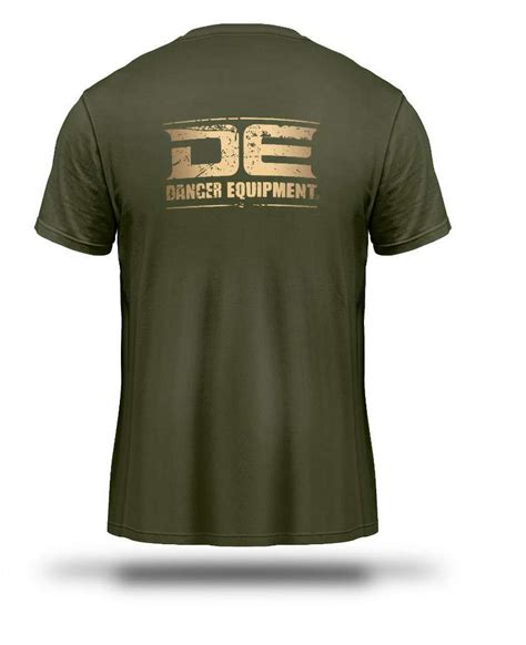 Danger T Shirt With Danger Logo Gold Green