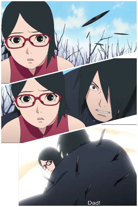 Sasuke Protects Sarada Papa Is Willing To Sacrifice Himself For You ️