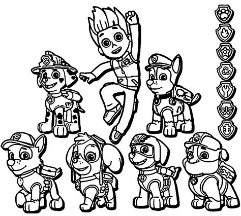 Paw Patrol Dogs Drawings For Coloring Paw Patrol Coloring Pages Paw