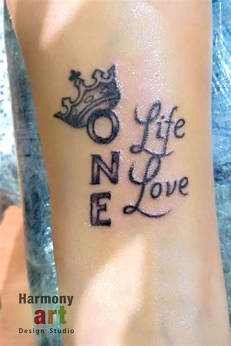Pin By Harmony Tattoo Studio On One Love One Life Tattoo One Life