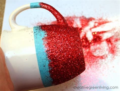 How To Make Dishwasher Safe Glitter Dipped Mugs Glitter Projects