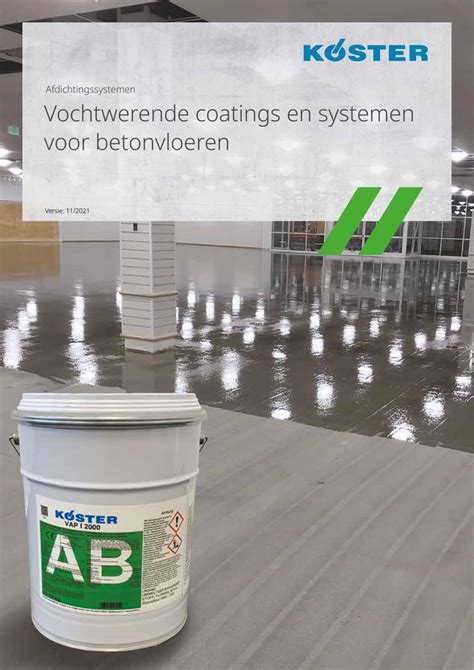 Vochtwerende Coatings En Systemen Voor Betonvloeren By Koster