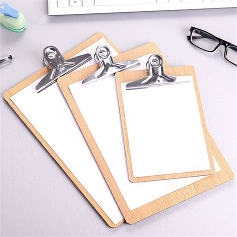 Wooden Clipboard Clip A416k32k Writing Pad Office Document File