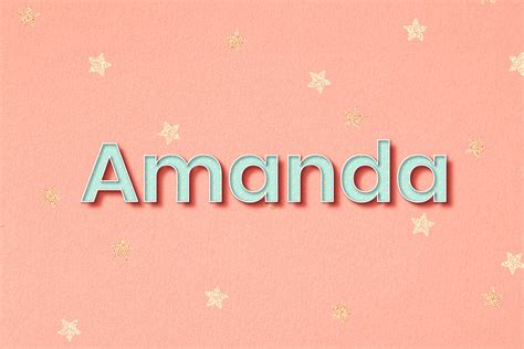 Amanda Female Name Typography Vector Free Stock Vector High
