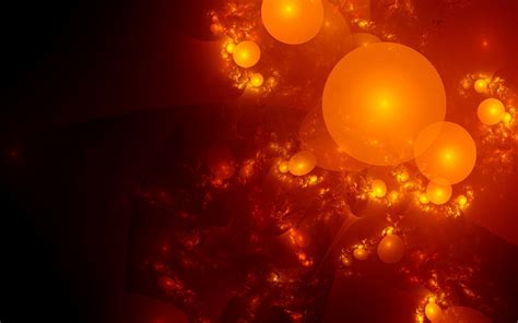 Bubbles Orange Abstract Background Hd Wallpapers