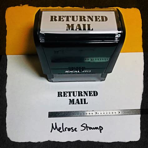 Returned Mail Rubber Stamp For Mail Use Self Inking Melrose Stamp Company