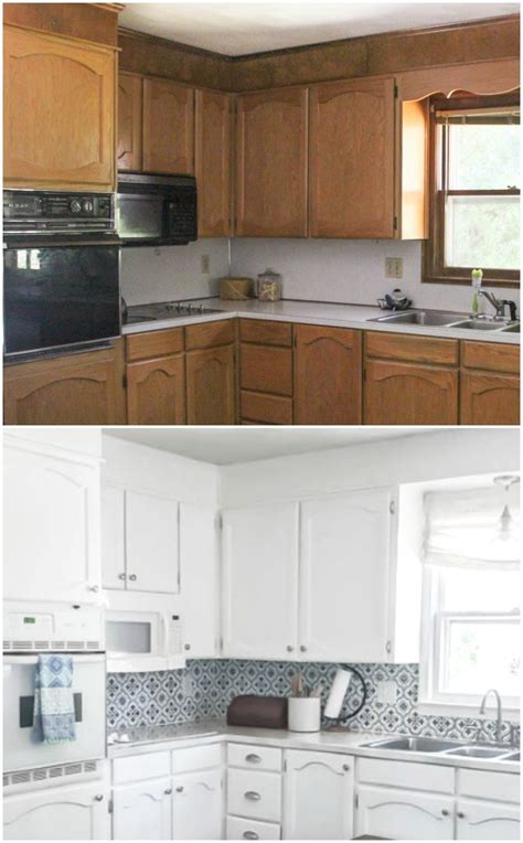 Painting Oak Kitchen Cabinets White Before And After Besto Blog