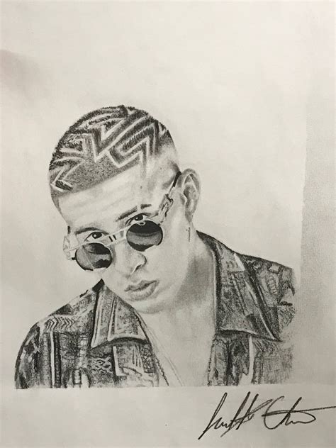All orders are custom made and most ship worldwide within 24 hours. 🎧Tu No Metes Cabra Saramambiche🎝 - 🐇Bad Bunny🐰 -PENCIL PORTRAIT — Steemit